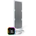 Montech CPU Dzesētājs HYPERFLOW DIGITAL 360 (W), 3 ventilatori, 129.5m&sup3;/h, 96.27mmH2O, FDB, balts