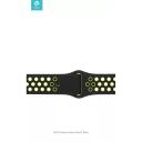 Devia Sporta Josla, 102010472103, 42/44/45/49 mm, silikons, Apple Watch Series 3-8, Apple Watch Ultra, melna/dzeltena