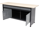 Darba galds 1700x600mm, 58456, VOREL, izturīga konstrukcija, 6 atvilktnes, slēdzama durvju sistēma