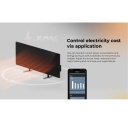 Smart premium infrared and convection heater for up to 30m² 700W 11mm tempered glass panel with Wi-Fi 110×40×4 cm black AGH0004S Aeno