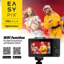 Easypix Skaitmeninė kamera V64 Flip 20203, 64 MP, 4K vaizdo įra&scaron;as, 18x skaitmeninis priartinimas, WiFi, 3" sulankstomas ekranas