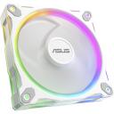 Asus Datora korpusa ventilators MR120 90DA00L3-B09020, 12 cm, 3 ventilatori, 58 cfm, 1600 RPM, 23 dB, 7 lāpstiņas, balts, ARGB