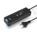 Esperanza Lādētājs EZC109, 60W, 100-240V, 1.2A, 2xUSB 2.0, 2xUSB Type-C, ātrā uzlāde, universāls