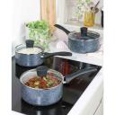 Russell Hobbs Katlu komplekts RH00847EU7, 16cm, 18cm, 20cm, krēslas akmens, mīksts rokturis, vāki iekļauti