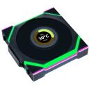 Lian Li Вентилятор для компьютера UNI FAN SL Wireless LCD 120 G99.12SLLCD1W3B.00, 120mm, 1900RPM, 2.4mmH2O, 3 вентилятора, черный