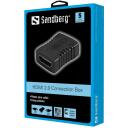 Sandberg HDMI savienotājs 508-74, melna krās., HDMI female, HDMI female, atkārtota kabeļa izmanto&scaron;ana, viegls risinājums