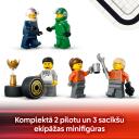 Lego F1 kravas auto 60445, 1086 detaļas, 5 minifigūras, 8+ gadi, zema piekabe, Formula 1 simulatora telpa
