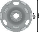 Betona slīpmašīnām PRO CONCRETE KAUSVEIDA DISKS, 2608601763 BOSCH