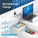 Vention CABLE USB-C TO USB-C R.ANGLE TAKHF, 1m, 5A, 480Mbps, 90&deg; disain, nailonist punutis