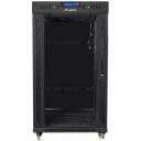 Lanberg Rack kapp 19" vabalt seisv 22U/800x800, FF01-8822-12BL, 1.5mm raam, 4 jahutusventilaatorit, LCD