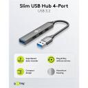 Goobay Slim 4-Port USB Hub 74456, 5 Gbit/s, heledhall