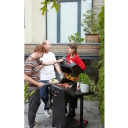 Barbecook E-Luca elektriskais grils balkonam un terasei 2 sildzonas čuguna restes LED temperatūras displejs 121x60x112cm BC-ELE-3000 melns