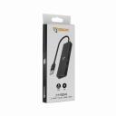 Sbox USB centrmezgls H-504, 4 porti, 5 Gbps, USB 3.0, 5V USB, ABS plastmasa, melna