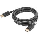Lanberg DisplayPort kabelis 3 m CA-DPDP-10CC-0030-BK, 4K, 21,6 Gbps, HDCP, DPCP, melns