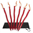 Spirālveida Y-veida telts mietiņi, alumīnijs, 25 cm, 6 gab., R056815, BasicNature