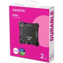 Adata SSD disks SD620-2TCBK, 2TB, USB 3.2 Gen 2, lasī&scaron;anas ātrums 520 MB/s, rakstī&scaron;anas ātrums 460 MB/s