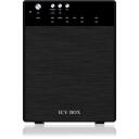 Raidsonic Cietā diska korpuss IB-3640SU3, 4x3,5'', USB 3.0, eSATA, 5 Gbps, JBOD, melns, alumīnijs