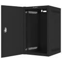 Lanberg Seinale paigaldatav kapp WF10-2309-00B, 280x310mm, 9U, IP20, metalluks, kandev&otilde;ime kuni 20kg, isekogumine