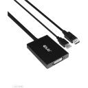 Club3D USB адаптер CAC-1010 DisplayPort на Dual Link DVI-D HDCP 2560x1440@60Hz, черный