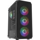 Fury Kaste SHOBO SH4F RGB NFO-2154, 2x3.5", 2x2.5", Midi-Tower, 7 papla&scaron;inā&scaron;anas slots, melna