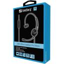 Sandberg Austiņas 126-14, 2,1m, 1xUSB A, 30mm, 20Hz-7kHz, 2,7mm mikrofons, vienvirziena, 50Hz-16kHz, -40dB&plusmn;3dB
