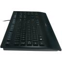 Logitech klaviatuur K280E 920-005217 USB, QWERTY, must, 10 miljonit klahvivajutust, t&auml;issuuruses randme tugi, kaabel