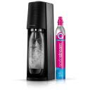 Sodastream Газированный напиток аппарат Terra czarny+ 2 бутылки, 19.8 см, черный, пластик, в комплекте: 2 x 1л бутылка