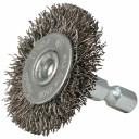 Дисковая щетка 38 мм, 1/4"; HEX гофрированная стальная щетина D-76607 MAKITA