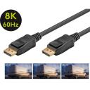 Goobay DisplayPort kabelis 2.0/2.1, 74748, 2 m, 40 Gbit/s, 4K60Hz, 8K120Hz, 32 audio kanāli, UHBR10, G-Sync, FreeSync