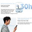 Bezvadu austiņas ar iebūvētu mikrofonu un Bluetooth savienojumu Redmi Buds 6 Active Transparent Powder BHR8395GL Xiaomi