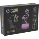 Manta Dekoratīvā lampa SNL119RGB, 5W, 10cm, 10cm, 20cm, 3xAA, 5V, 2m vads, 3 raksti, 16 krāsas, tālvadība