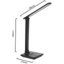 Maclean LED lauavalgusti MCE614B, 9W, 220-240V AC, 450lm, v&auml;rvi reguleeritav, dimmer, IP20, 120cm toitekaabel