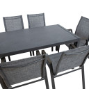 Dārza mēbeļu komplekts DELGADO galds un 6 krēsli K19386