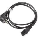 Lanberg Toitekaabel CEE 7/7 kuni IEC 320 C13 CA-C13C-11CC-0018-BK, 1.8 m, 10 A, must, VDE
