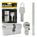 Keltin Цилиндр замка K02673, 30/30 мм, алюминий, ZnAl, 3 ключа, 25000 циклов, винт для крепления в комплекте