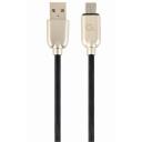 Gembird Micro-USB kabelis CC-USB2R-AMmBM-2M, 2m, melns, USB 2.0, USB Micro-B vīrie&scaron;u, USB Type A vīrie&scaron;u