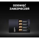 Duracell įkroviklis CEF14, 4, Ni-MH, 2xAA, 2xAAA, 4h, juodas, &scaron;ilumos, perkrovos, grandinės, įtampos apsauga