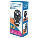 Esperanza Kompaktais USB ventilators EHF103K, 5V, 2W, 52dB, 3 asmeņi, melns