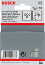 Skavas 53 tips 11,4x10 mm, 1000 gab., Bezvadu/pneimatiskajiem skavotājiem, rokas skavotājiem SMALKSTIEPLES SKAVA, TYPE 53, 1609200366, BOSCH