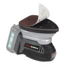 Rokas slīpmašīna 18V, POWERPLUS, POWEB4020, bez akumulatora un lādētāja, 6 slīpēšanas papīri 80x140 mm