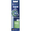 Oral-B Zobu birstes uzgaļi EB50RX-2, 2 gab, balti, pieaugu&scaron;ajiem, saderīgi ar Oral-B rokturiem