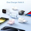 Vention зарядное устройство FERW0-EU 65W PD быстрая зарядка, 3 устройства, 2 USB-C, 1 USB-A, AC, белый