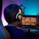 Subsonic Austiņas SA5733-BS1, 40mm, 1.5m, RGB LED, noņemams mikrofons, pasīvā trok&scaron;ņu slāpē&scaron;ana