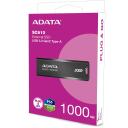 Adata I&scaron;orinis SSD SC610-1000G-CBK/RD, 1TB, USB 3.2 Gen 2, skaitymo greitis 550MB/s, ra&scaron;ymo greitis 500MB/s, juodas