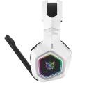 Onikuma B100 austiņas, B100 White, 50mm, 1000mAh, līdz 60h akumulatora darbības laiks, RGB apgaismojums