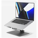 Hyper plan&scaron;etdatora statīvs HS1150GYGL, 16", 1kg, regulējams augstums, pelēks, neslīdo&scaron;as silikona rokas