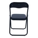 Saliekamais krēsls CATERINA melns/PVC 20714