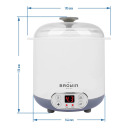 1.5 L juustu ja jogurti valmistaja termostaadiga BROWIN 801013, 1.5 L, 20-55°C