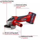 Einhell Power X-Change juhtmeta nurklihvija TC-AG 18/115 Li Kit, 18V, 4.0 Ah aku, vastupidav korpus, ergonoomiline k&auml;epide