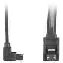 Lanberg SATA Datu Kabelis III 50CM CA-SASA-13CU-0050-BK, 6 Gb/s, 26 AWG, Vara, Melns, 2x7pin SATA, Taisni